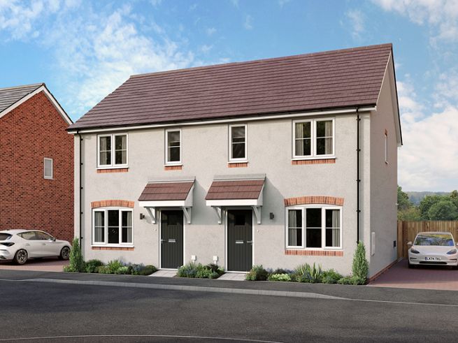 2 bedroom houses - artist's impression subject to change. Please note that the above computer generated image is representative of the house type and not the specified plot as some details may vary.